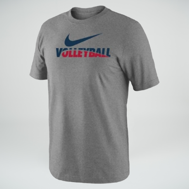 Nike Men's Volleyball Tee - Grey/Navy/Red