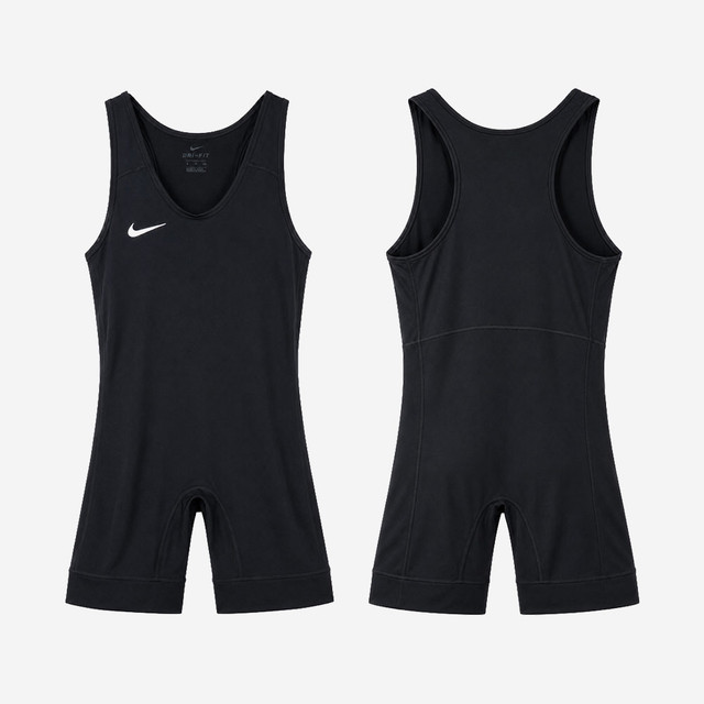 Nike Youth Savage 2 Wrestling Singlet - Black / White