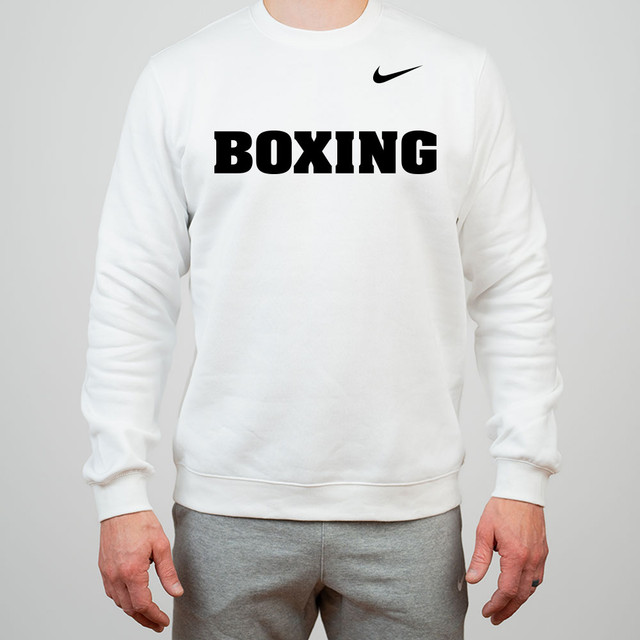Nike Men's Boxing Team Legend LS Crew - White/Black
