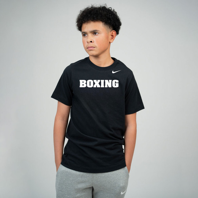 Nike Youth Boxing Dri-Fit Cotton Tee - Black