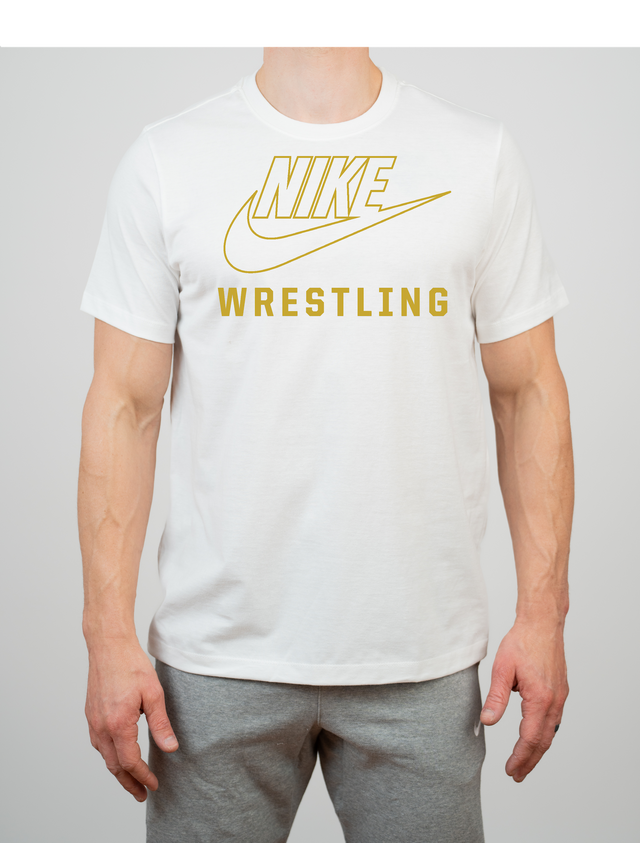 Nike Men's Wrestling Futura Dri-Fit Cotton Tee - White