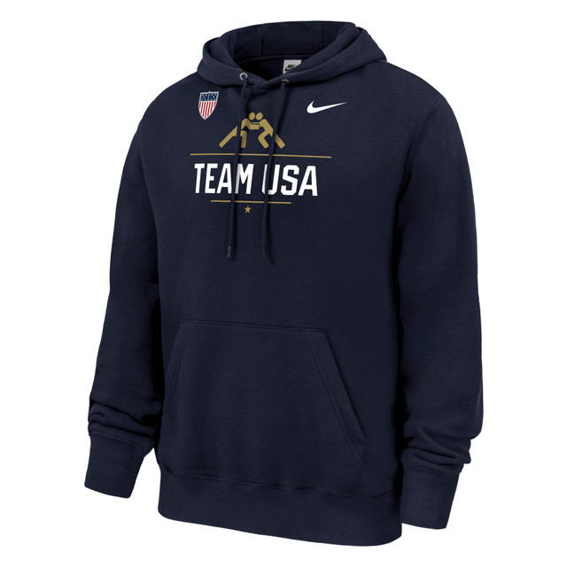 Nike Men's Wrestling Team USA Club Fleece Hoodie - Navy
