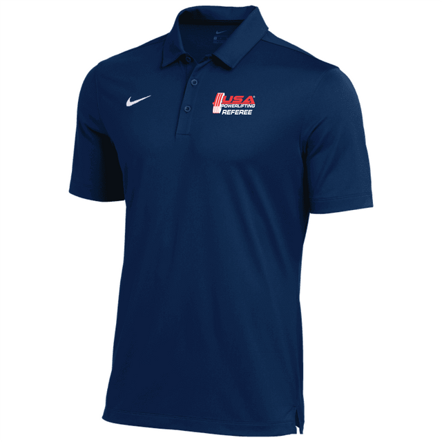 Nike Men's USA PowerLifting Referee SS Polo - Navy