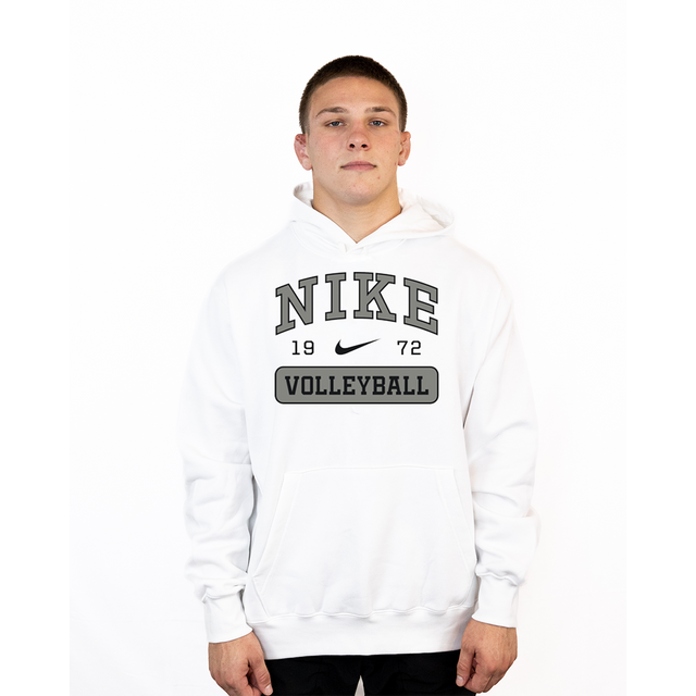 Nike Men's Volleyball 1972 Retro Style Club Fleece Hoodie - White