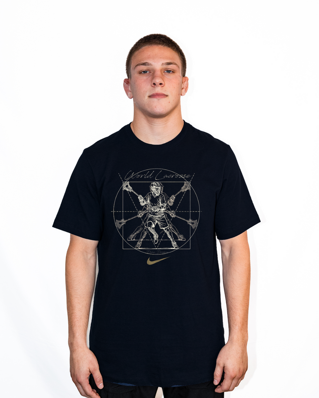 Nike Men's World Lacrosse Athlete Dri-Fit Cotton Tee - Black