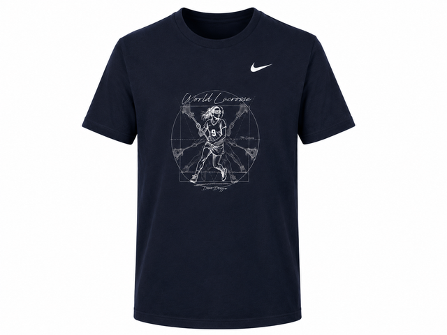 Nike Men's World Lacrosse Athlete Dri-Fit Cotton Tee - Black