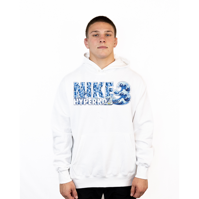  Nike Men's Boxing HyperKO 3 Club Fleece Hoodie - White/Blue
