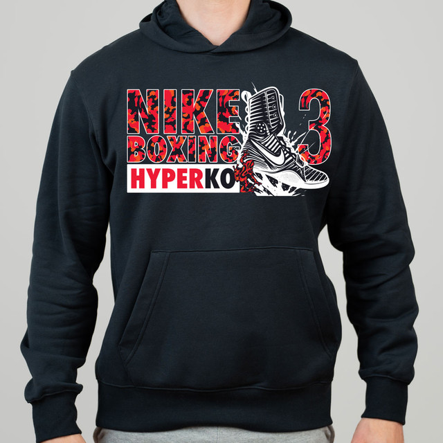 Nike Men's Boxing HyperKO 3 Club Fleece Hoodie - Black/Red/White
