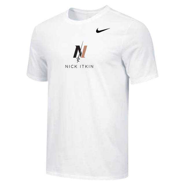 Nike Youth 100% Cotton Tee - Itkin Gold Contrast - White