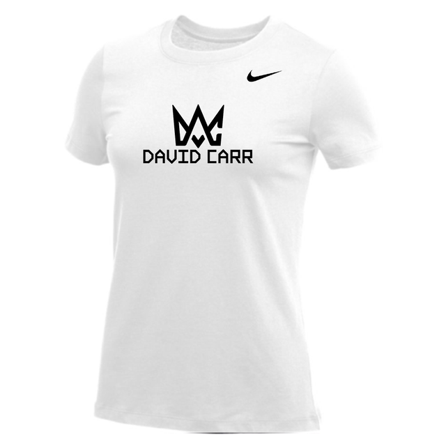 Nike Women's 100% Cotton Tee - Carr Crown Dark - WHITE