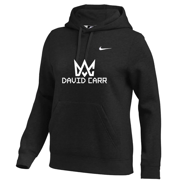 Nike Women's Club Fleece Pullover Hoodie - Carr Crown Light - BLACK