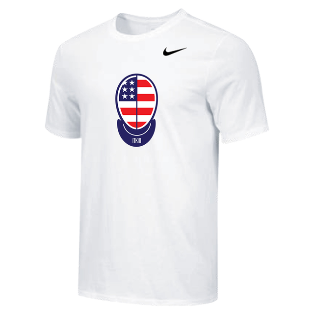 Nike Men's 100% Cotton Tee - NI Helmet - White
