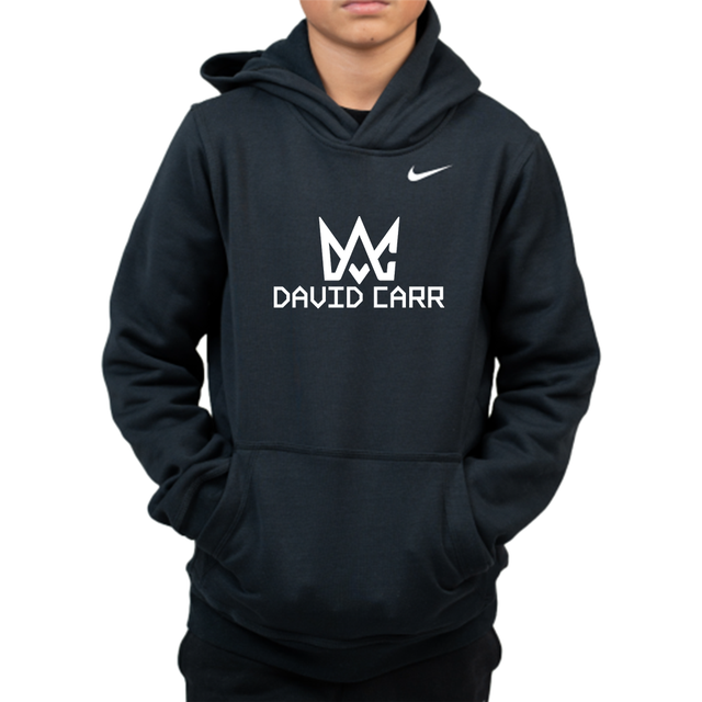 Nike Youth Club Fleece Pullover Hoodie - Carr Crown Light - BLACK