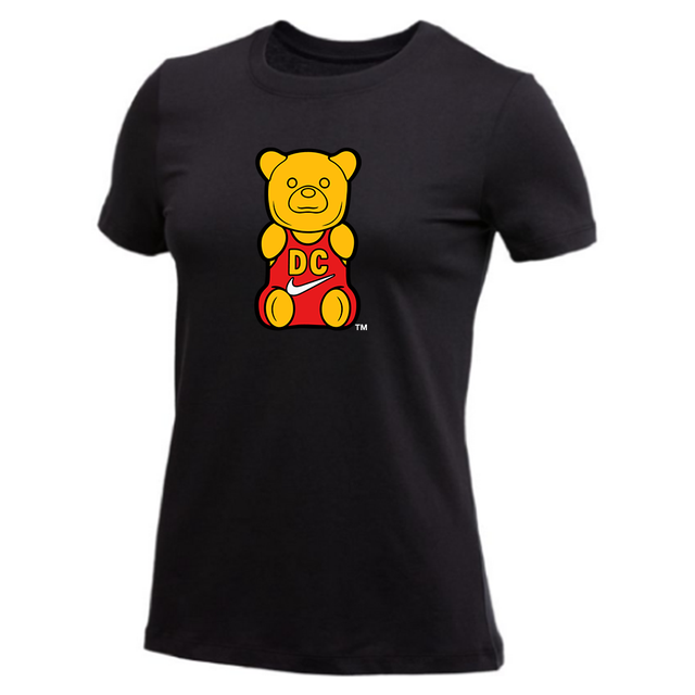 Nike Women's 100% Cotton Tee - DC Bear - BLACK