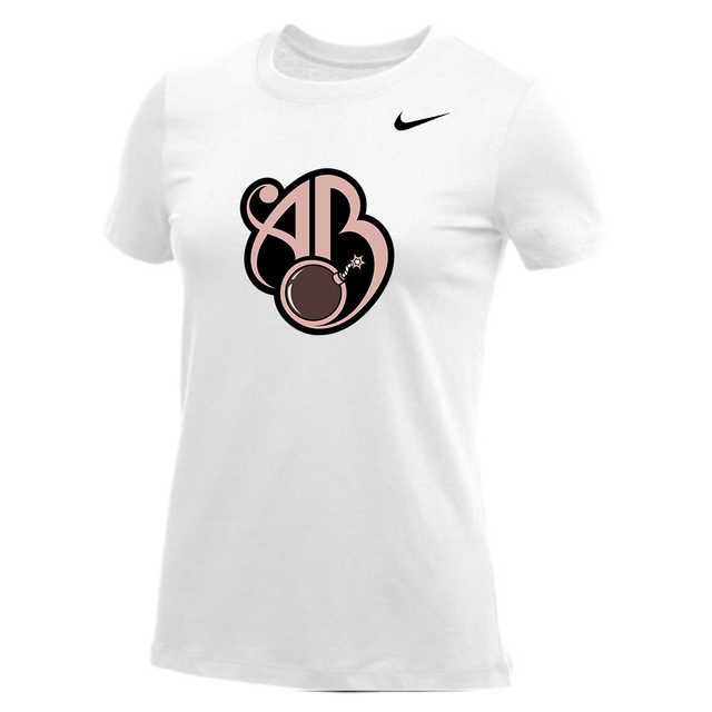 Nike Women's S/S Dri-Fit Cotton Tee - Alycia - White/Black