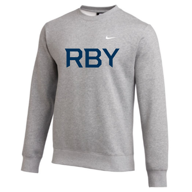 Nike Men's Club Fleece Crew - RBY Solid Dark - Gray
