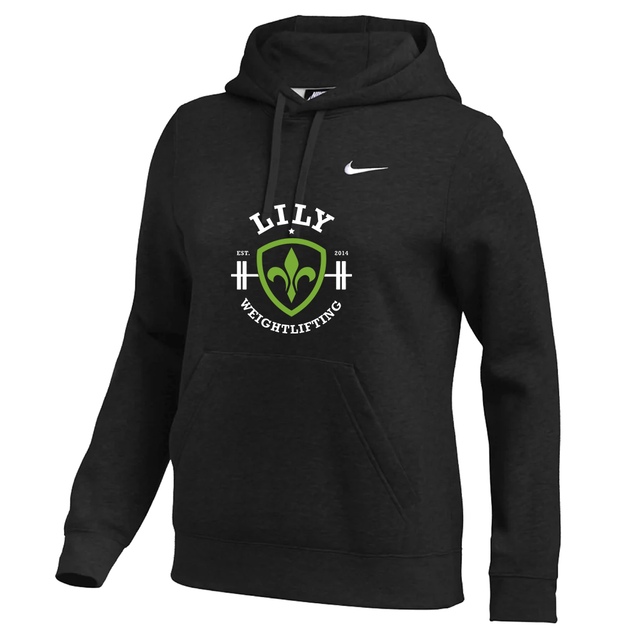 Nike Women's Club Fleece Pullover Hoodie - Lily Weightlifting - Black
