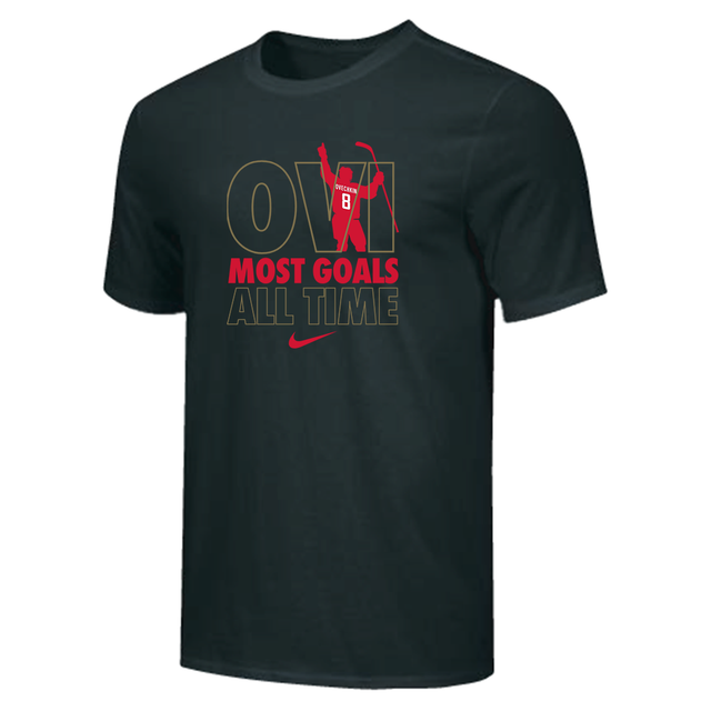 Nike Men's 100% Cotton Tee - OVI Most Goals Metallic - Black