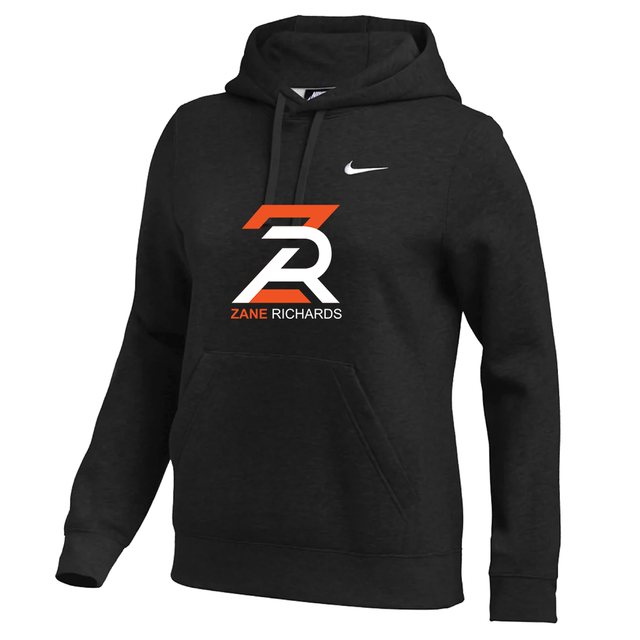 Nike Women's Club Fleece Pullover Hoodie - ZR Light - Black