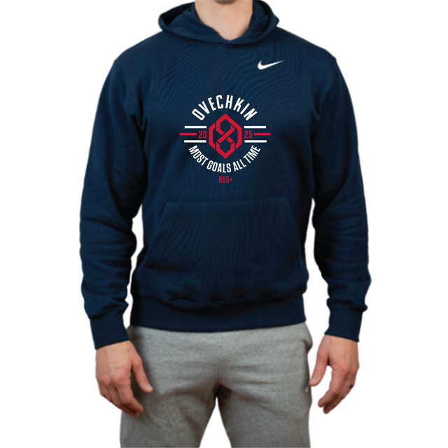 Nike Men's Fleece Hoodie - Ovechkin Circle Light - Navy