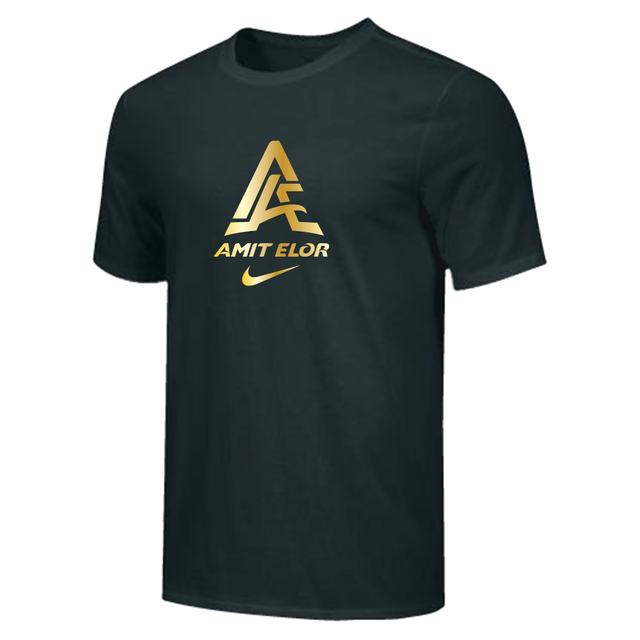 Nike Mens Wrestling AE Monogram With Name and Swoosh Dri-Fit Cotton SS Tee - Black