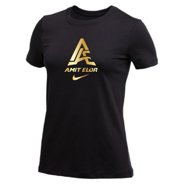 Nike Womens Wrestling AE Monogram With Name and Swoosh Dri-Fit Cotton SS Tee - Black