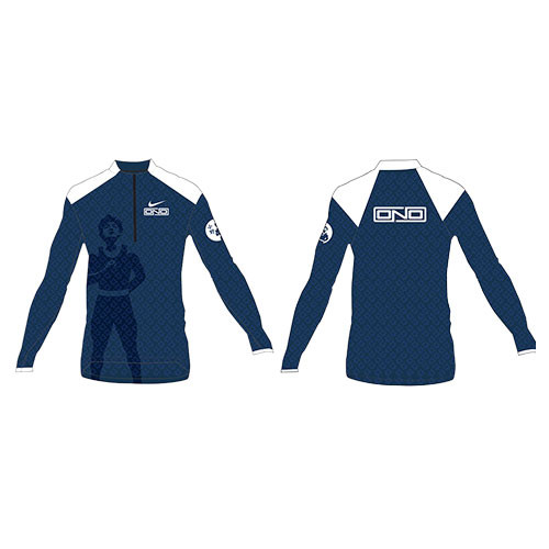 Nike Mens Wrestling Ono Wordmark Pocket Sublimated 1/4 Zip Top - Navy