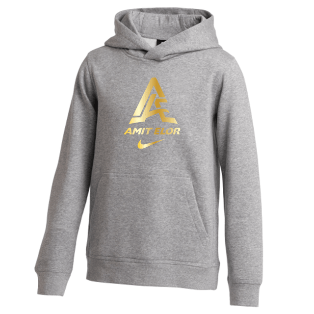 Nike Youth Wrestling AE Monogram with Name And Swoosh With Amit Flex Club Fleece Hoodie - Grey