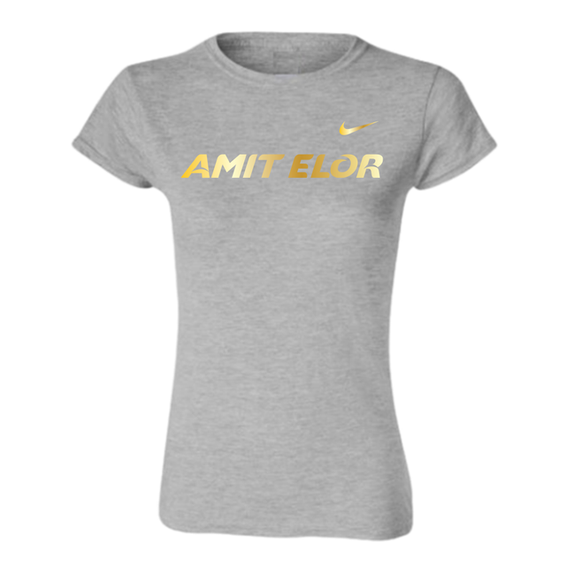 Nike Womens Wrestling AE Wordmark Dri-Fit Cotton SS Tee - Grey