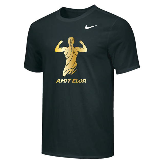 Nike Youth Wrestling AE Front Flex Name Dri-Fit Cotton SS Tee - Black