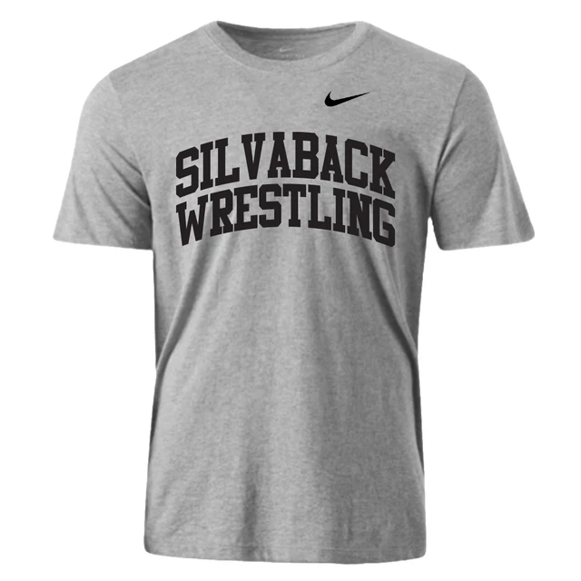 Nike Youth Wrestling Silvaback Wrestling Curved DFC SS Tee - Grey