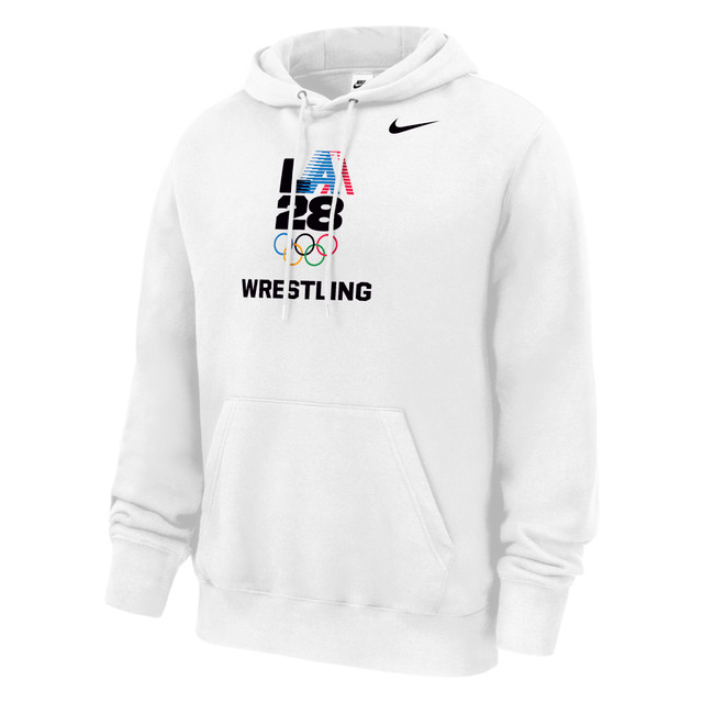 Nike Men's Wrestling LA28 Cotton Club Fleece Hoodie - White