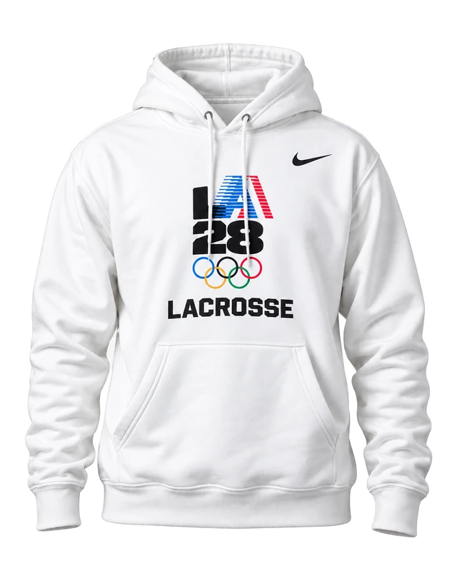 Nike Men's Lacrosse LA28 Cotton Club Fleece Hoodie - White