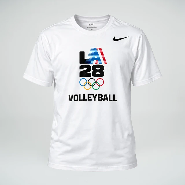 Nike Men's Volleyball LA28 Cotton Core SS Tee -  White