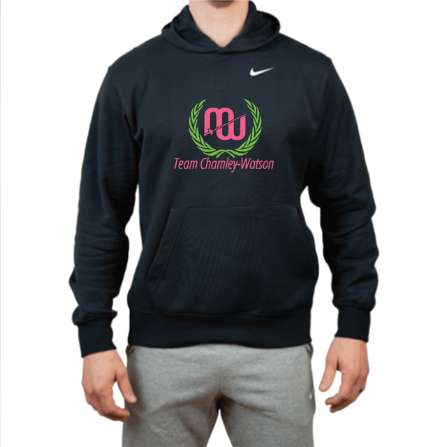 Nike Mens Fencing Team MCW Crest Full Chest Club Fleece Hoodie - Black