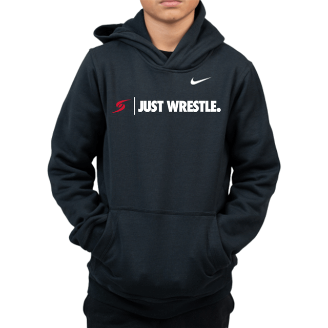 Nike Youth Wrestling Just Wrestle Club Fleece Hoodie - Black