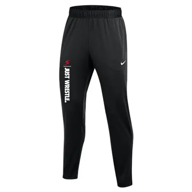 Nike Men's Wrestling Vertical Just Wrestle Relentless Full-Length Pants - Black/White