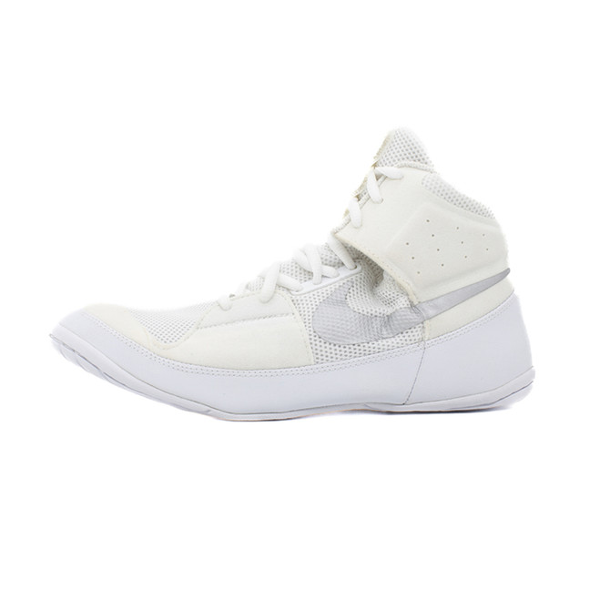 Nike Fury Wrestling Shoes - Color: 102-White/Metallic Silver