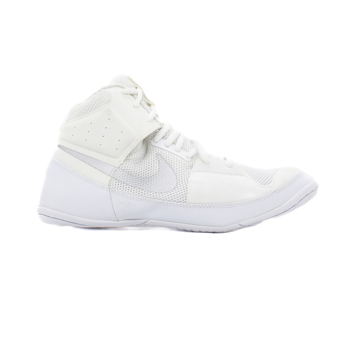 Nike Fury Wrestling Shoes - Color: 102-White/Metallic Silver