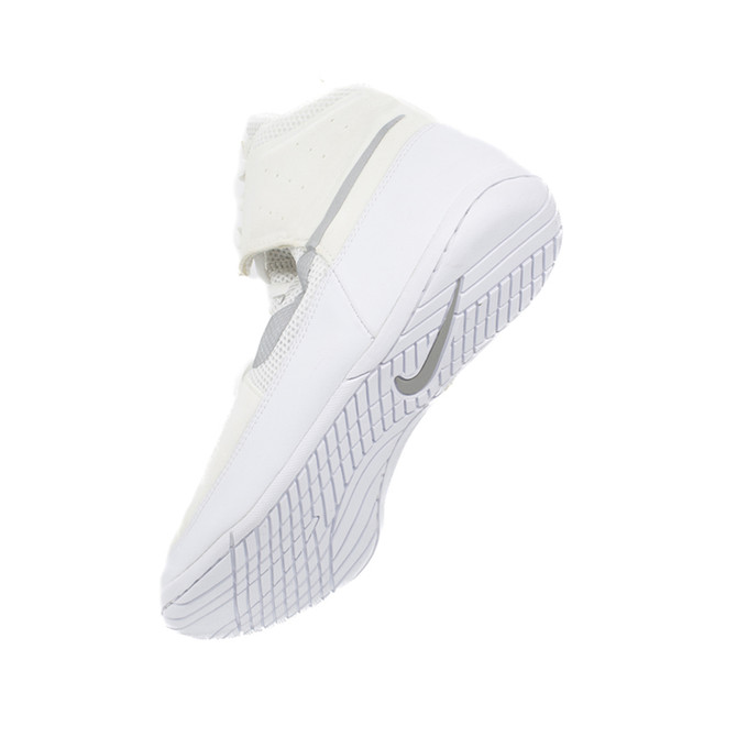 Nike Fury Wrestling Shoes - Color: 102-White/Metallic Silver