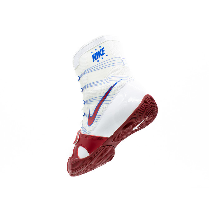 Nike HyperKO Boxing Shoes - Color: 164-White / Royal / Red