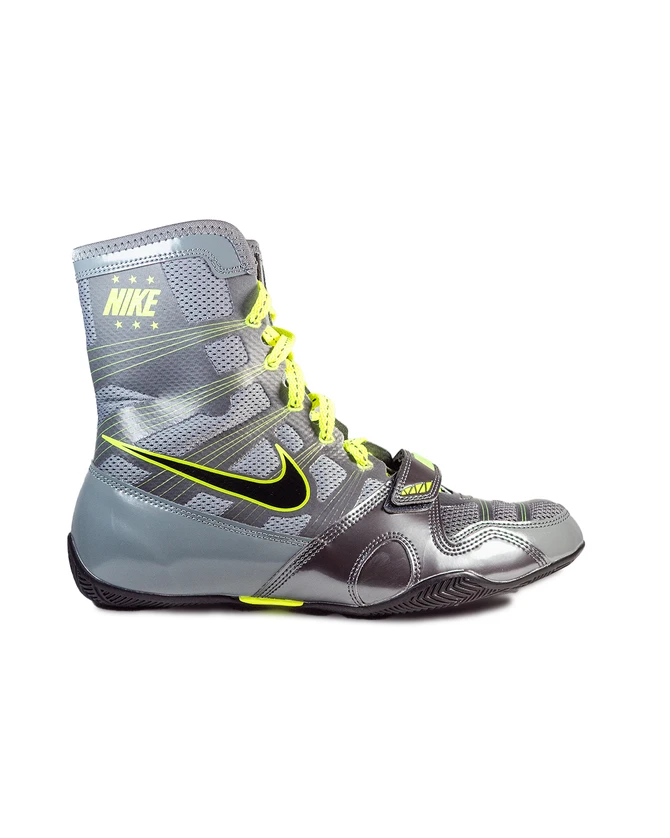 Nike HyperKO Boxing Shoes - Color: 007-Dark Grey / Black / Volt