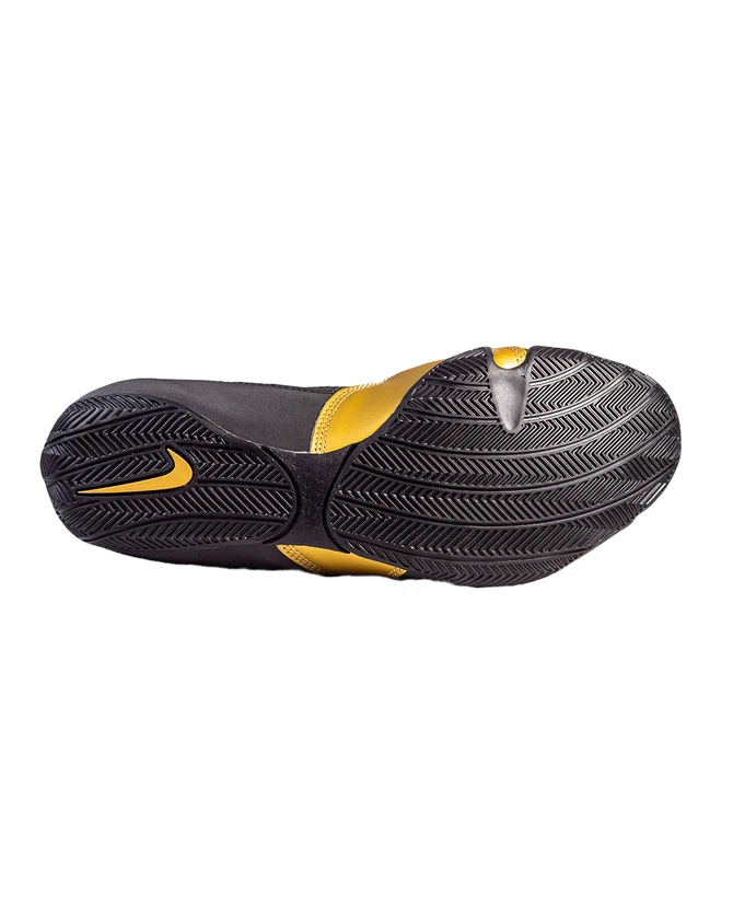 Nike HyperKO Boxing Shoes - Color: 070-Black/Metallic Gold