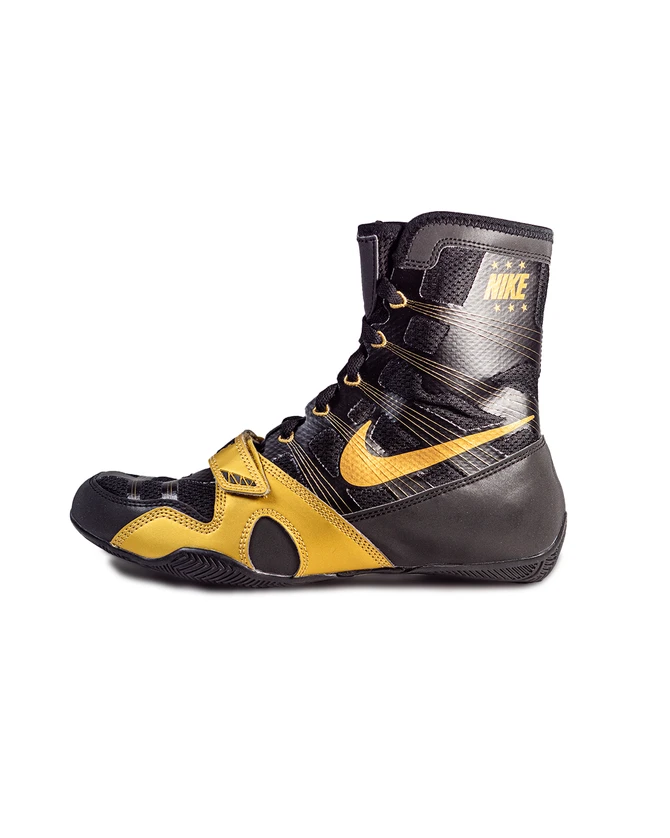 Nike HyperKO Boxing Shoes - Color: 070-Black/Metallic Gold
