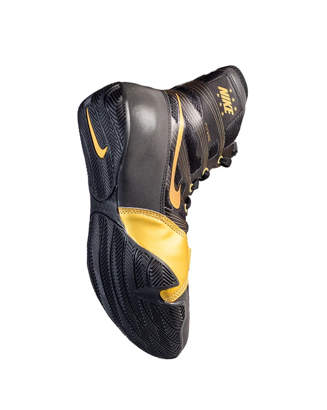 Nike HyperKO Boxing Shoes - Color: 070-Black/Metallic Gold