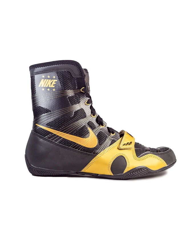 Nike HyperKO Boxing Shoes - Color: 070-Black/Metallic Gold