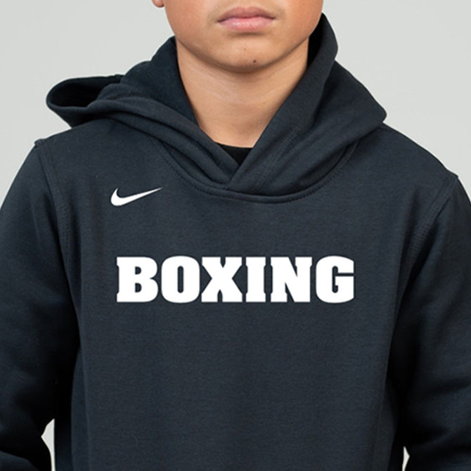 Nike Youth Boxing Pullover Club Fleece Hoodie - Black/White