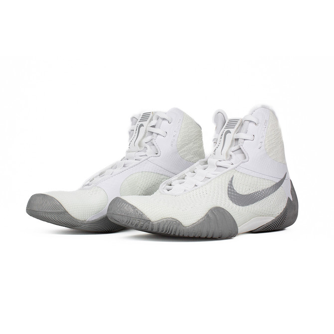 Nike Tawa Wrestling Shoes - Color: 100-White/Metallic Silver