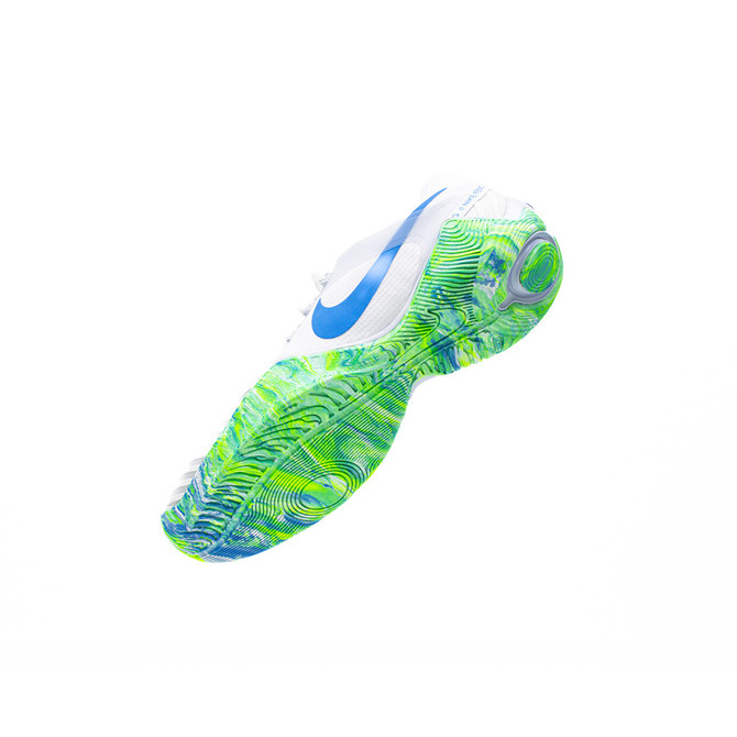 Nike Ballestra 2 Fencing Shoes  - Color: 101-White/University Blue/Football Grey-White