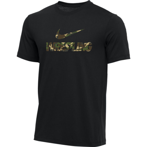 black and camo nike shirt